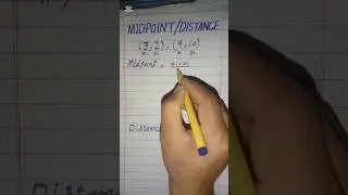 midpoint and distance #shorts #ytshorts #ytstudio #maths #mathstricks #mathematics