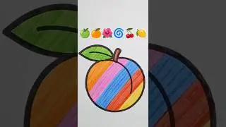 🍏🍊🌺🍒🍋 Satisfying Art #creative #trending #shorts #shortvideo #ytshorts #brush #colors #art #drawing