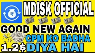 Good News Again for Admins | CPM badha Diya Hai | MDisk Official