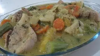 CHICKEN SOUP using SPLIT PEAS (Delicious Trini Soup)