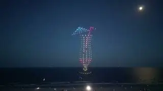 Wildwood Beach Drone Show Hyperlapse | June 6, 2025 | Cape May Aerial Advertising
