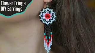 NEW! Flowers Fringe Earrings - Beading Tutorial