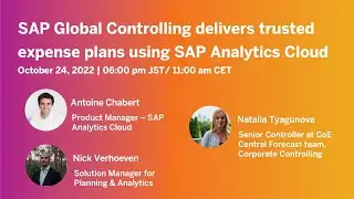 SAP Global Controlling delivers trusted expense plans using SAP Analytics Cloud | SAP Community Call