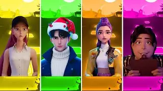 🎶 Mira 🆚 Jinu 🆚 Rumi 🆚 Bobby | Tiles Hop EDM Rush