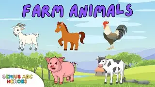 FARM ANIMALS SOUND | Learn Animal Sounds for Kids | Genius ABC Heroes