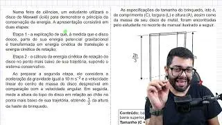 Enem 2019 - Numa feira de ciências, um estudante utilizará o disco de Maxwell (ioiô) para demonstrar