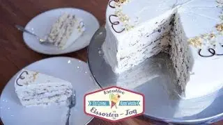 Eissplittertorte - klassische Eissplitter Torte mit Rum, Krokant & Baisserböden - Kfl