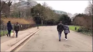 Winter Morning Walk around Battersea Park, London - 4K - [Commentary in subtitles]