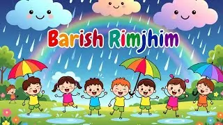 Barish Rimjhim Aati Hai 🌧️🎵 | Hindi Kids Rhyme | Nursery Rhymes for Children | innaurastudy 