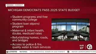 Michigan Democrats pass 2025 State Budget