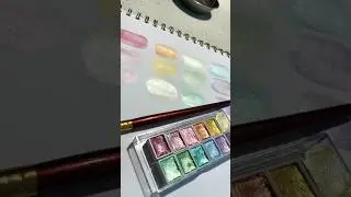 Testing New Shimmery Watercolours! MUST BUY! #satisfying