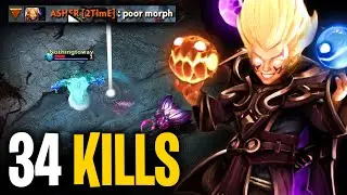 34 KILLS!! THE MOST INSANE KID INVOKER | Dota 2 Invoker