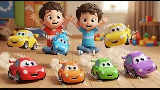 Six Little Toy Cars Zoom and Vroom | Nursery Rhymes for Kids & Baby Songs