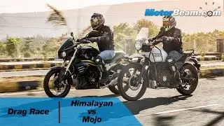 Royal Enfield Himalayan vs Mahindra Mojo - Drag Race | MotorBeam