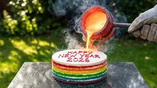 MOLTEN LAVA vs NEW YEAR CAKE 2026, Banana, Apple & Slanties!