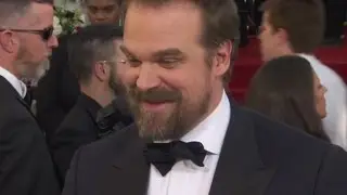 David Harbour - HFPA Red Carpet Interview - Golden Globes 2017