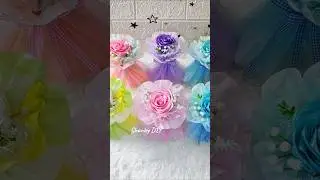 Single satin rose wrapping tutorial #satinrose #ribbonrose