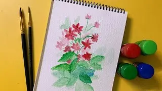 Flower painting tutorial | Easy and step by step | How to draw