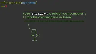 use shutdown to reboot your computer from the command line in #linux