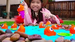 Pretend Play Fishing & Camping Toys with Wendy! Family Fun Activities