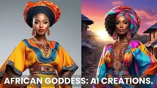 African Goddess: AI Creations.  Beautiful African Women Generated By AI.