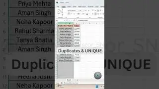 Excel Duplicates & Unique Values | Find Duplicates in MS Excel | Unique in MS Excel