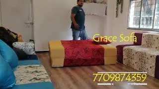 folding sofa cum bed convertable cover removable washable - price 9999 5x6 size