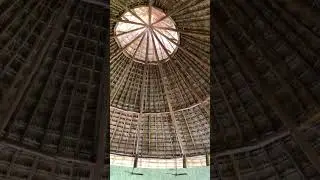Spa relaxation room is a giant palapa at #SecretsAkumal #MaigenTravels