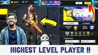 ✨HIGHEST LEVEL PLAYER SEND ME FRIEND REQUEST 🙂 GRANDMASTER PLAYER || @daddycalling_ff #highestlevel