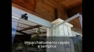 TUTTO VETRO - sistema impacchettabile per ante in vetro con o senza guida a pavimento