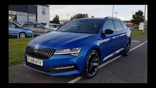 SKODA SUPERB ESTATE 5-DR 2019 2.0 TDI SCR SportLine Plus DSG in Race Blue