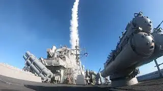 Arleigh Burke-class guided-missile destroyer USS Donald Cook (DDG 75)  Missile Firing
