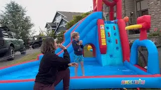 💦KEYDIY Dump Bucket Inflatable Water Slide.