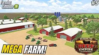 FIRST CUT OF ALFALFA ON THE NEW $20,000,000 MEGA BEEF FARM! | Reading, MN | Farming Simulator 25 #5