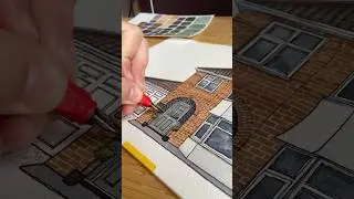 Bricks and Poetry &hearts;️✨ painting a watercolour house portrait #art #artist #satisfying #tutorial