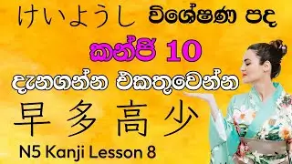 【N5 Kanji Lesson 8】Basic Kanji in Japanese | කන්ජි පාඩම 8 | かんじ 8 | Nihongo Challenge Kanji N5 | 日本語