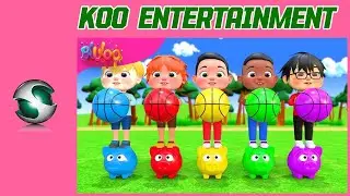 Color Balls Song! | Five Little Monkeys Jumping On The Bed | BluLoo Nursery Rhymes & Kids Songs