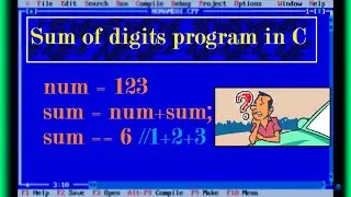 Sum of digits in C || Sum of digits in C++