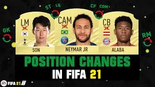 FIFA 21 | CRAZIEST POSITION CHANGES IN FIFA 21! 😱🔥| FT. NEYMAR, SON, ALABA... etc