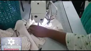 Lace binding attached.