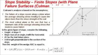 Slope Stability and Slope Failure
