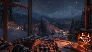 Warm Winter Cabin | Soft Piano Music & Crackling Fireplace for a Peaceful Sleep