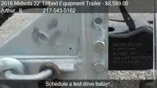 2016 Midsota 22' Tiltbed Equipment Trailer 14000 LB GVWR for