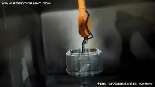 High efficient door handle painting robot system