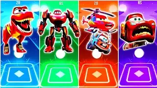 McQueen Dinosaur EXE 🆚 McQueen Transformers 🆚 McQueen Helicopter 🆚 McQueen EXE 🆚 Tiles Hop EDM