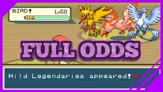 FULL ODDS Shiny Kanto Birds in Firered and Leafgreen