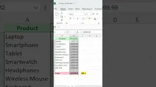 Calculate Total Product Price in Excel in 1 Sec! 😲