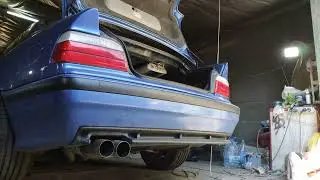 e36 coupe 4.4 m62(m60), custom exhaust.