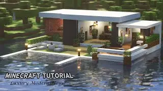 How to Build a Water Modern House | Minecraft Tutorial 🍀 (#57)