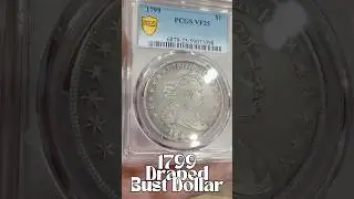 1799 Draped Bust Silver Dollar #silvercoins #silverdollar #coins